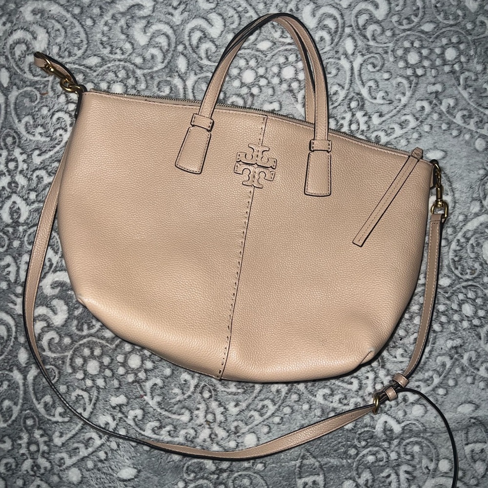 Tory Burch Tan Leather Tote Bag Handbag